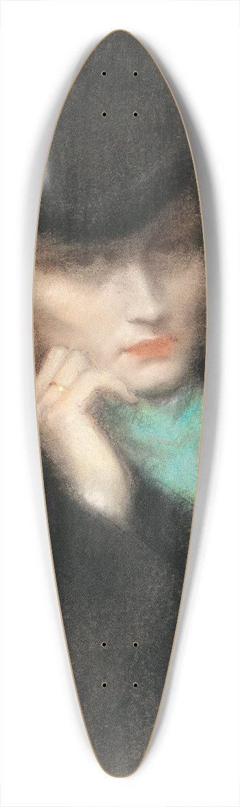 Jzsef Rippl-Rnai - Portrait of a lady 39.3 inch art pintail longboard deck