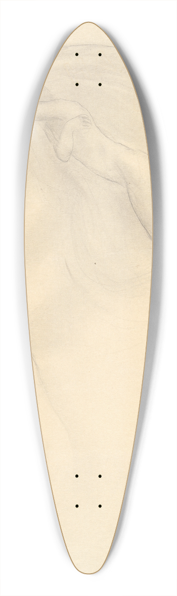 Kahlil Gibran - Profile and SuperimposedFigure 39.3 inch art pintail longboard deck
