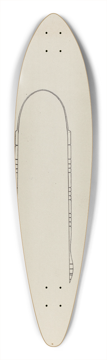 Kalamian Walton - Silver Sugar Tongs 39.3 inch art pintail longboard deck