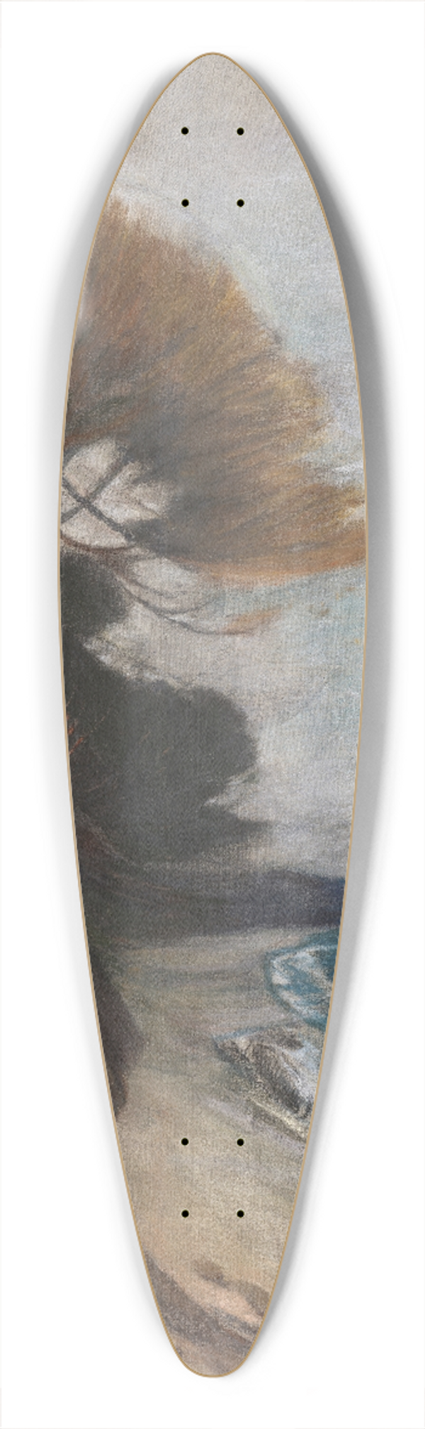 Karl Hagemeister - Bewaldete Kstenlandschaft 39.3 inch art pintail longboard deck