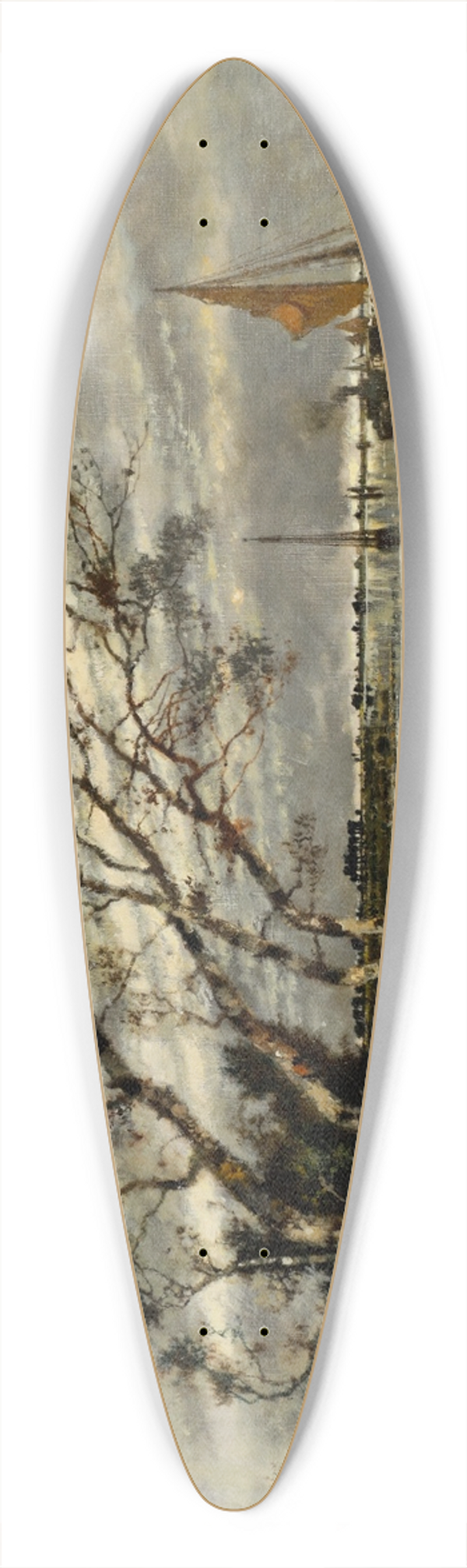Karl Heffner - Landschaft an der Nordsee 39.3 inch art pintail longboard deck
