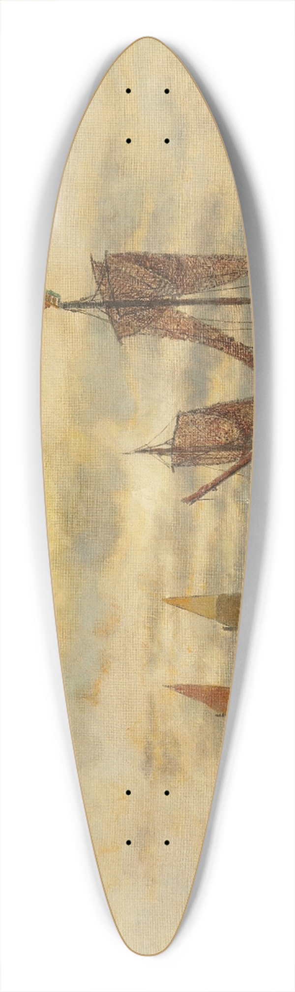 Karl Heffner - Venezianische Bragozzi 39.3 inch art pintail longboard deck