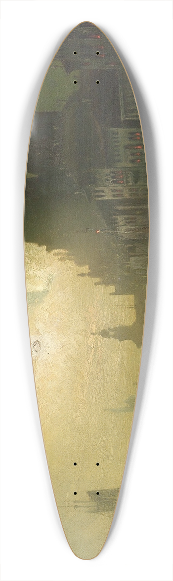 Karl Kaufmann - A Moonlit Night over Venice 39.3 inch art pintail longboard deck