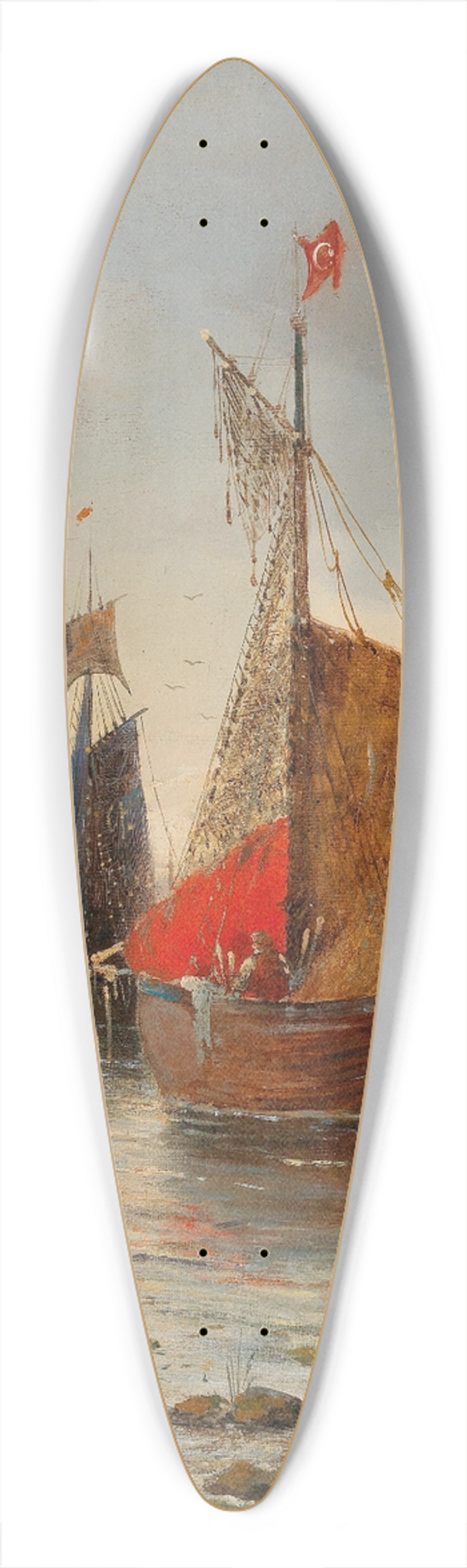 Karl Kaufmann - Scene of Constantinople 39.3 inch art pintail longboard deck