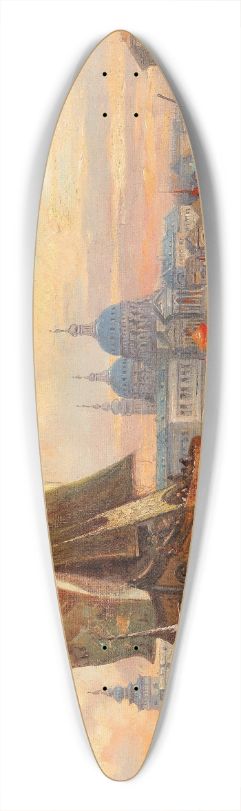 Karl Kaufmann - Venetian Scene 39.3 inch art pintail longboard deck