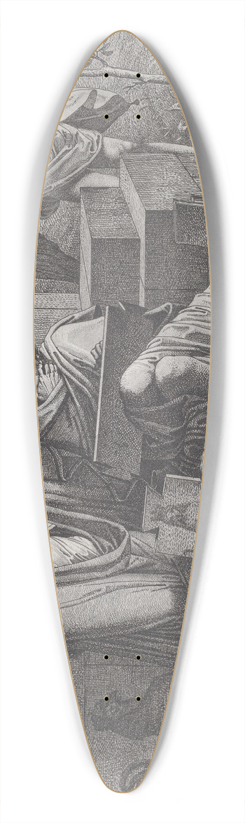 Karl Russ - Young Man Inspired by Genius 39.3 inch art pintail longboard deck