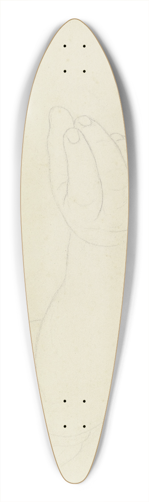 Karl Sandhaas - Greifender oder etwas auflesender Unterarm 39.3 inch art pintail longboard deck