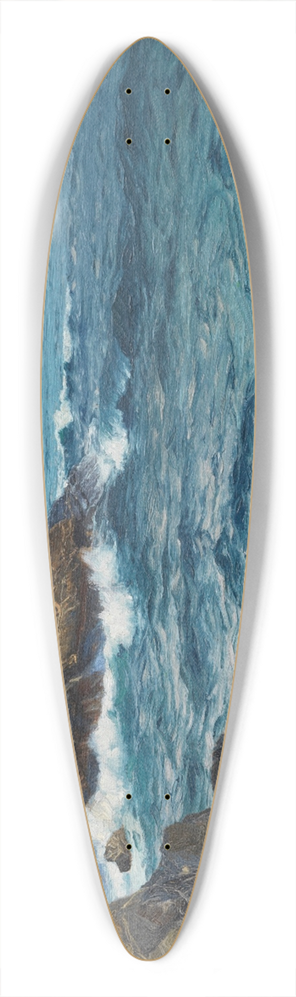 Karl Theodor Boehme - Abendstimmung in Nervi 39.3 inch art pintail longboard deck