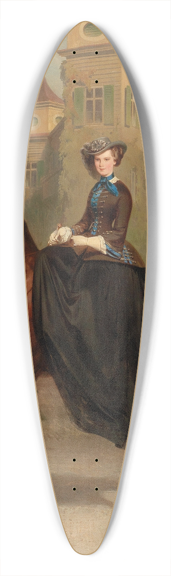 Karl Theodor von Piloty - Prinzessin Elisabeth in Bayern im Alter von 15 Jahren zu Pferde 39.3 inch art pintail longboard deck