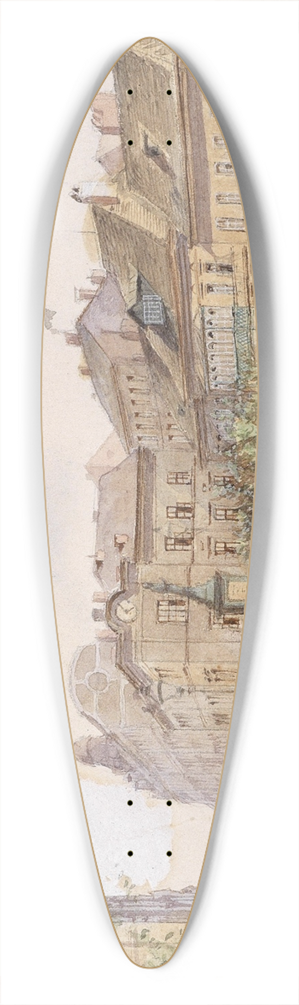Karl Wenzel Zajicek - Platz 39.3 inch art pintail longboard deck