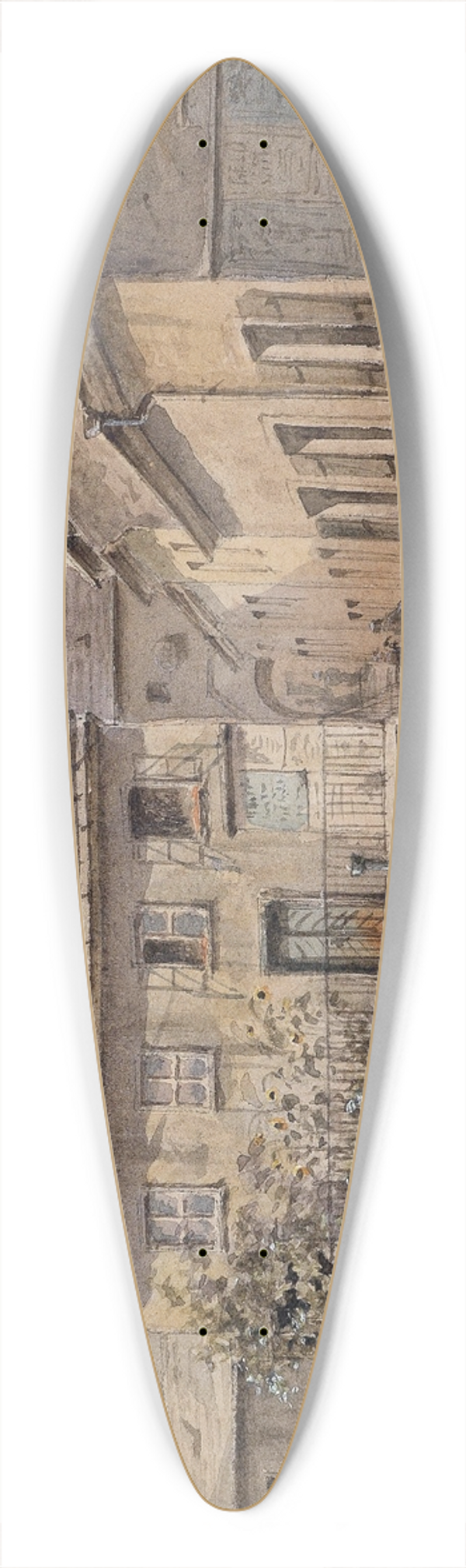 Karl Wenzel Zajicek - Ratzenstadl 39.3 inch art pintail longboard deck