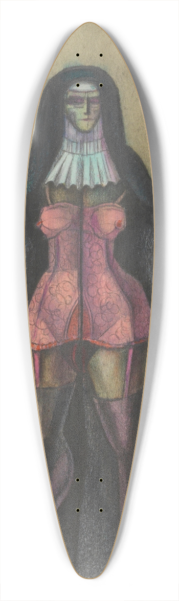 Karl Wiener - Askese 39.3 inch art pintail longboard deck