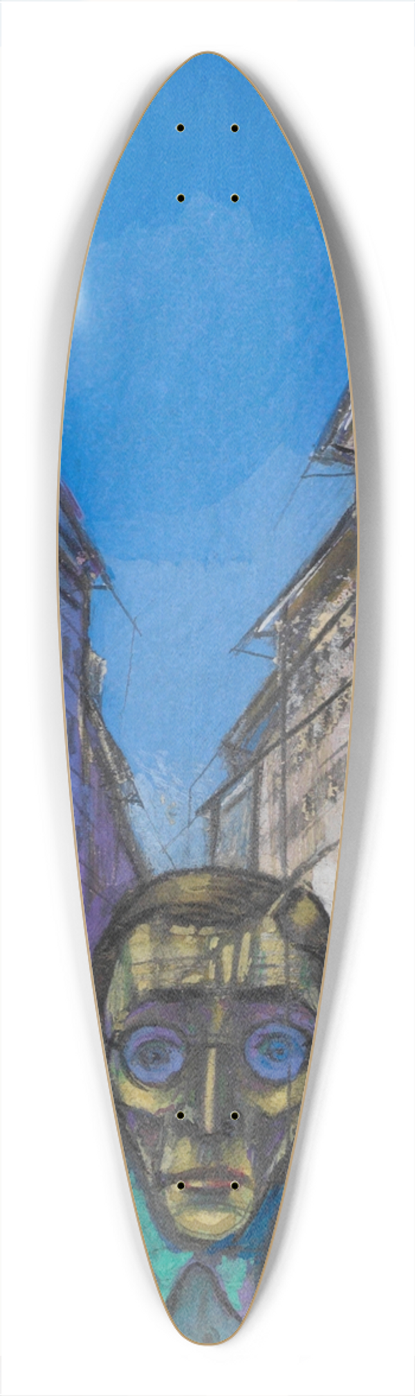 Karl Wiener - Augustsonntag (Selbstbildnis) 39.3 inch art pintail longboard deck
