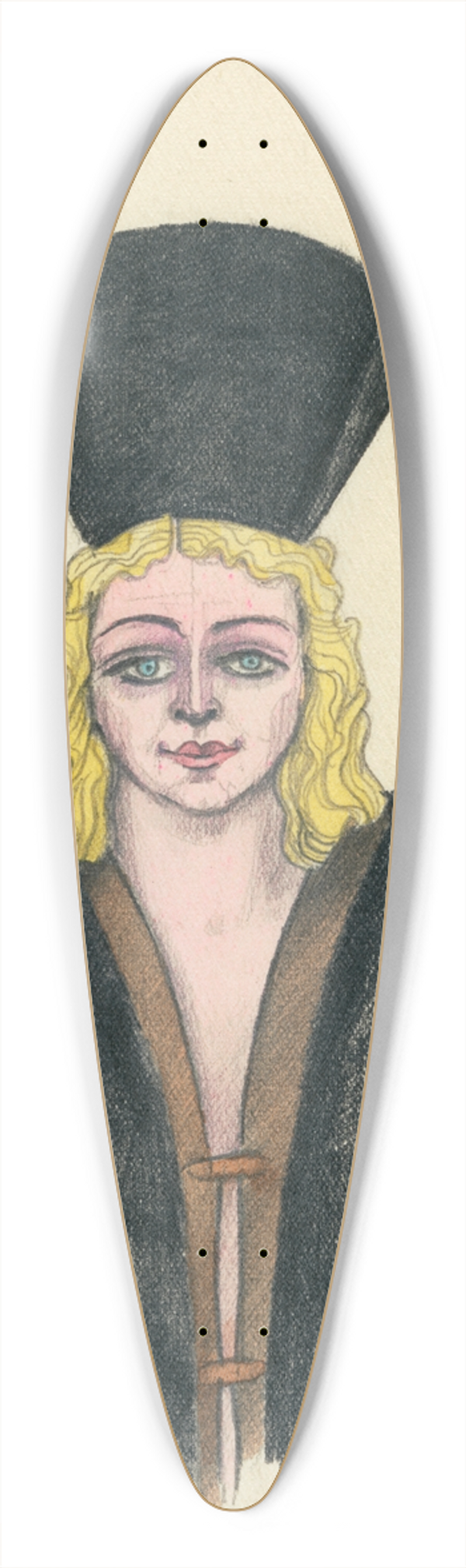 Karl Wiener - Dame 39.3 inch art pintail longboard deck
