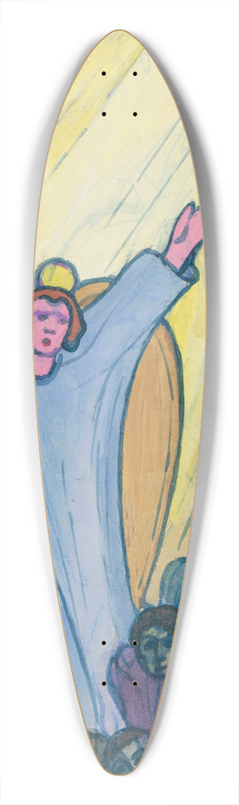 Karl Wiener - Die Verkndigung 39.3 inch art pintail longboard deck