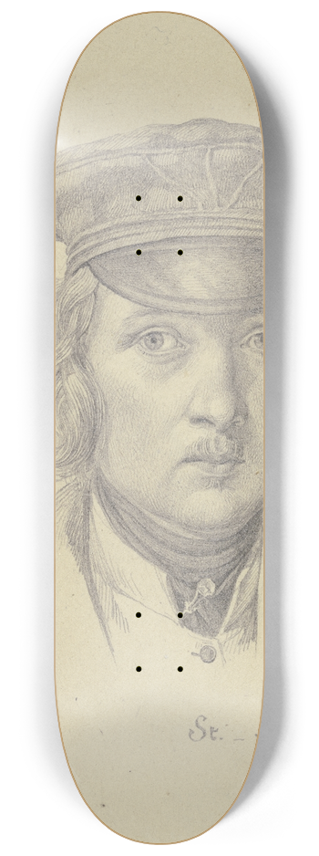 Christian Ernst Stlzel - Selbstbildnis des Knstlers 8.25 inch art skate deck
