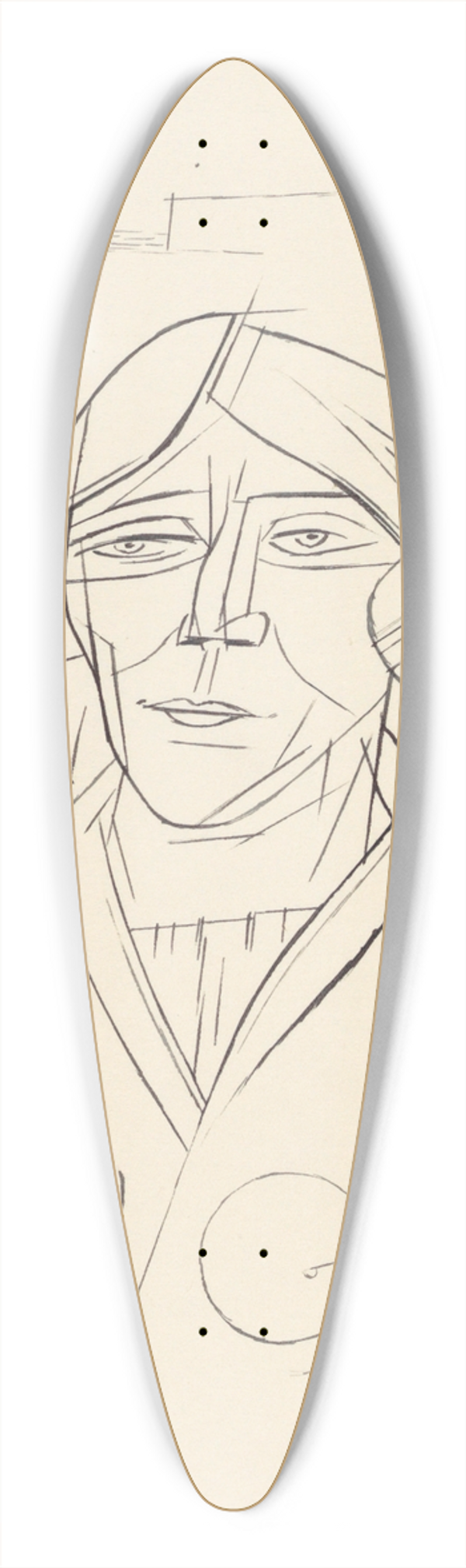 Karl Wiener - Frauenportrt 39.3 inch art pintail longboard deck