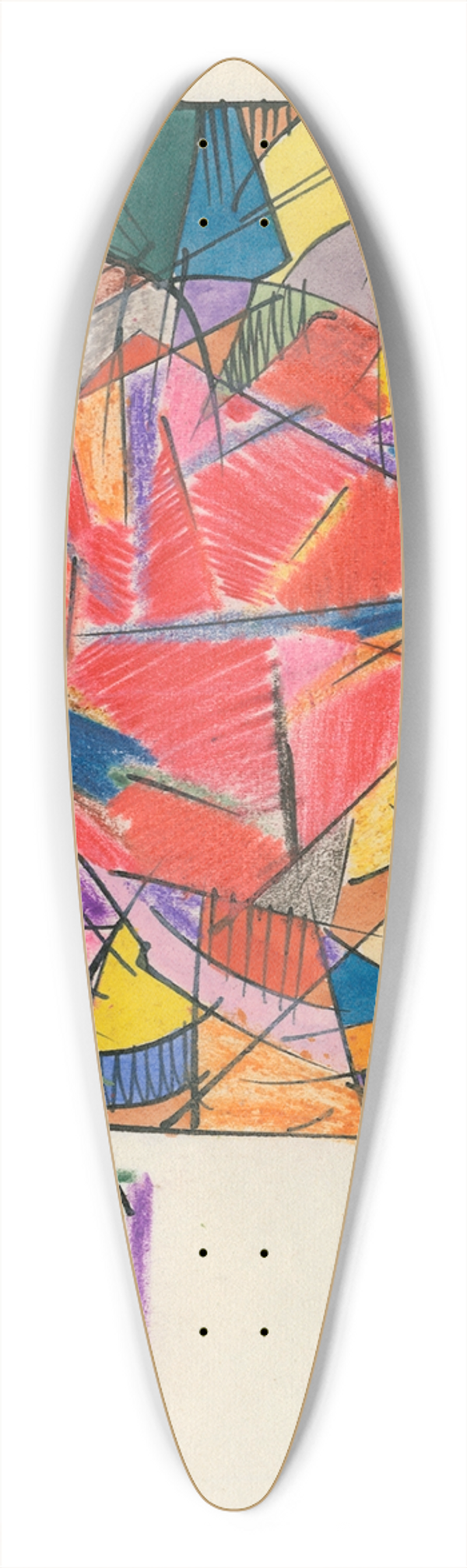 Karl Wiener - Lrm 39.3 inch art pintail longboard deck