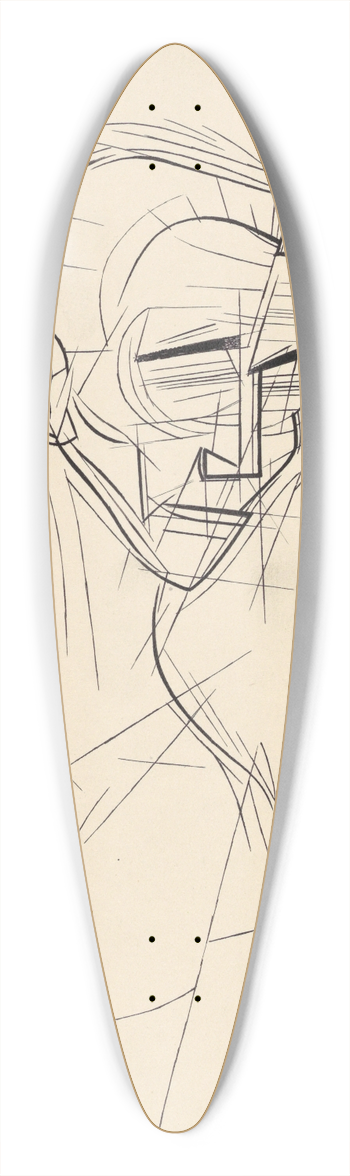Karl Wiener - Melancholie I 39.3 inch art pintail longboard deck