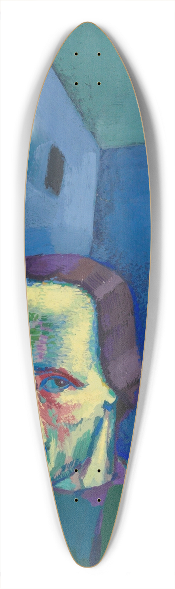 Karl Wiener - Ohne Titel (weibliches Portrt) 39.3 inch art pintail longboard deck