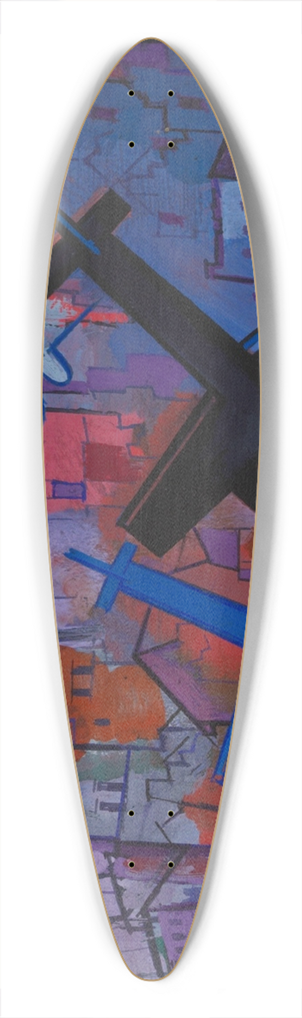 Karl Wiener - Oktober 39.3 inch art pintail longboard deck