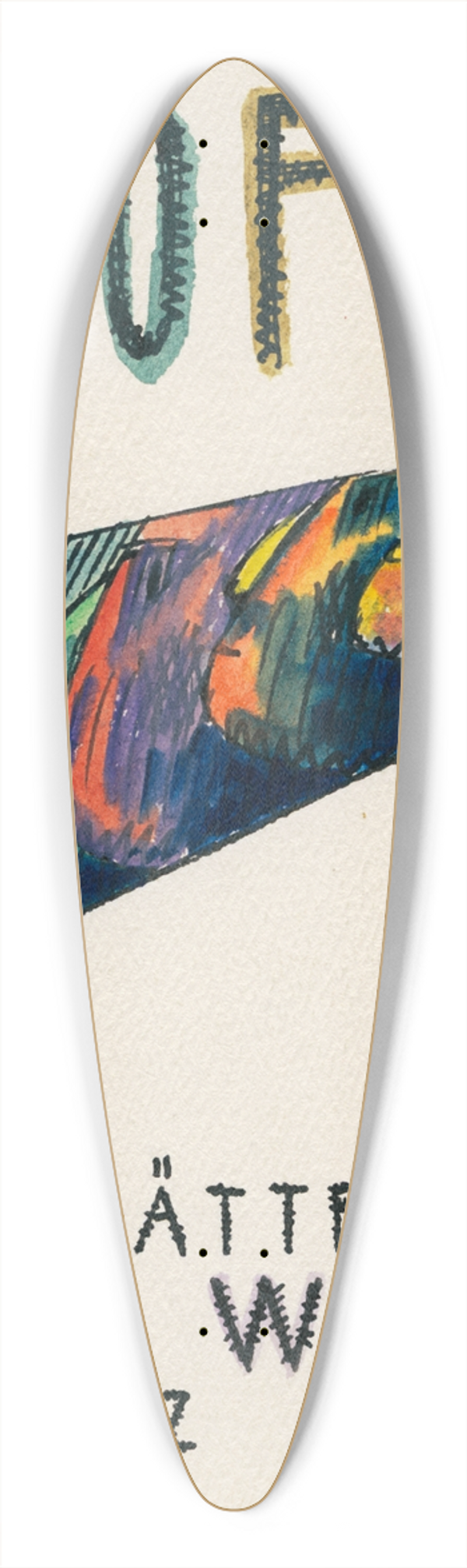 Karl Wiener - Profile, 10 Bltter, Graz 39.3 inch art pintail longboard deck