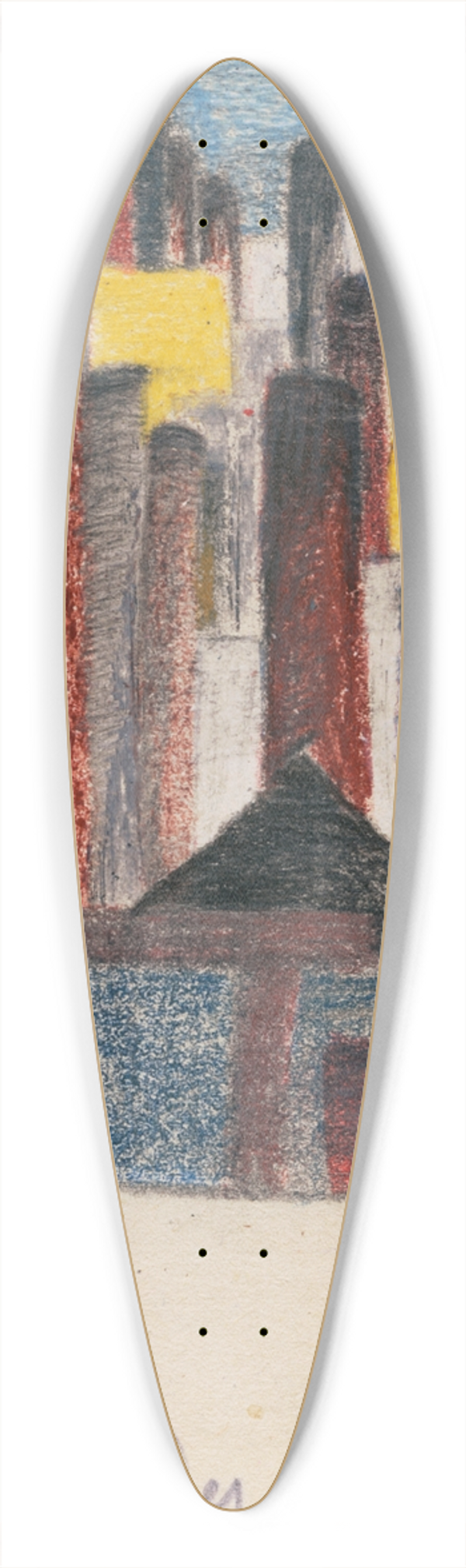 Karl Wiener - Schlote 39.3 inch art pintail longboard deck