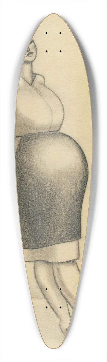 Karl Wiener - Schwangere 39.3 inch art pintail longboard deck