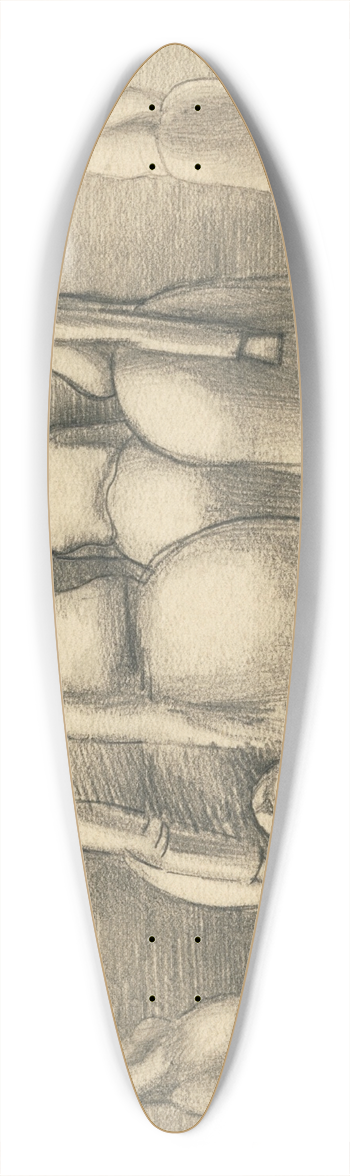 Karl Wiener - Schwangere 39.3 inch art pintail longboard deck
