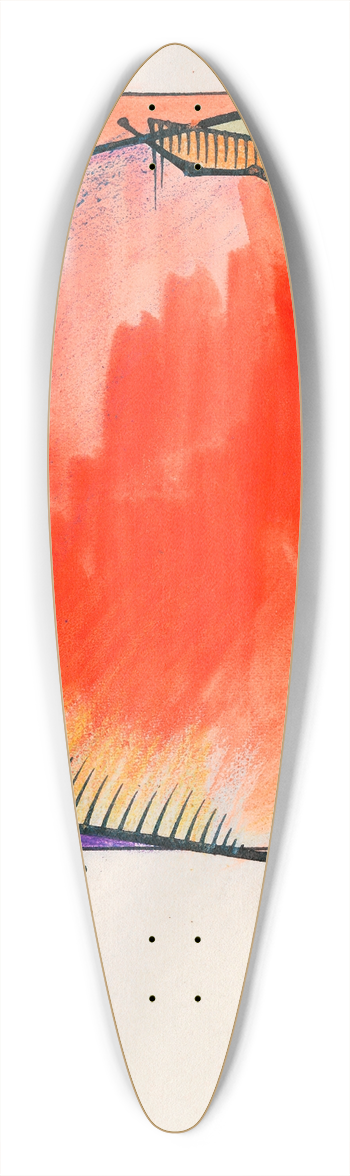 Karl Wiener - Umriss 39.3 inch art pintail longboard deck