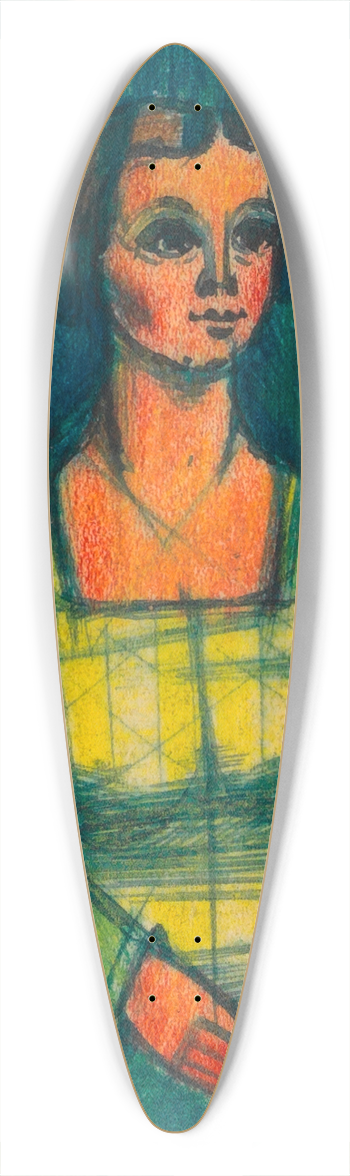 Karl Wiener - weibliches Portrt; aus; Die 150 Bltter 39.3 inch art pintail longboard deck