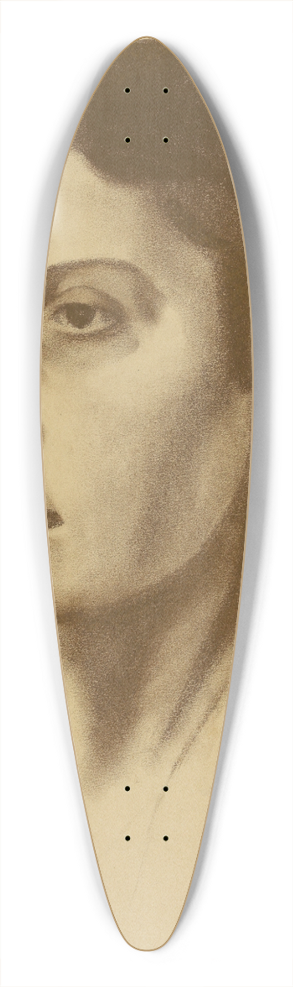 Karl Wiener - weibliches Portrt II 39.3 inch art pintail longboard deck
