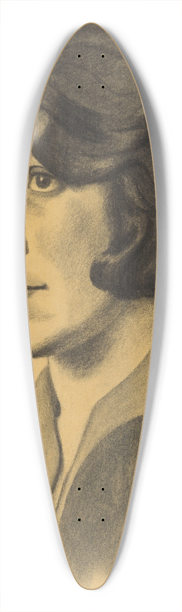 Karl Wiener - weibliches Portrt VII 39.3 inch art pintail longboard deck
