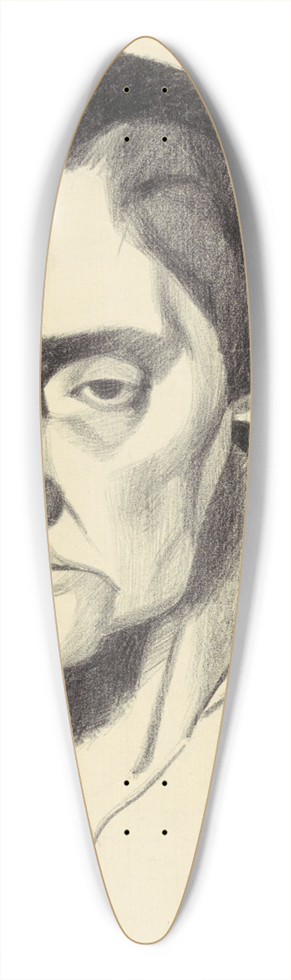 Karl Wiener - weibliches Portrt XI 39.3 inch art pintail longboard deck