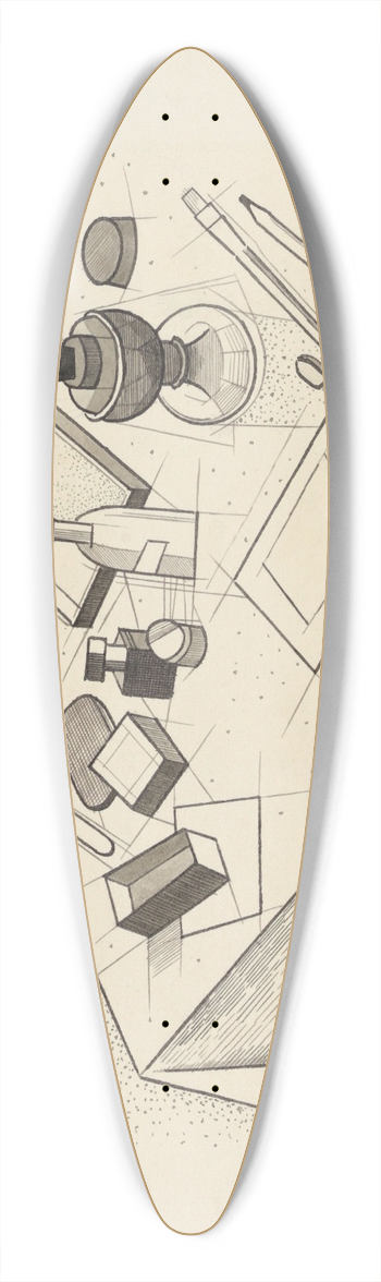 Karl Wiener - Wieners Arbeitstisch 39.3 inch art pintail longboard deck