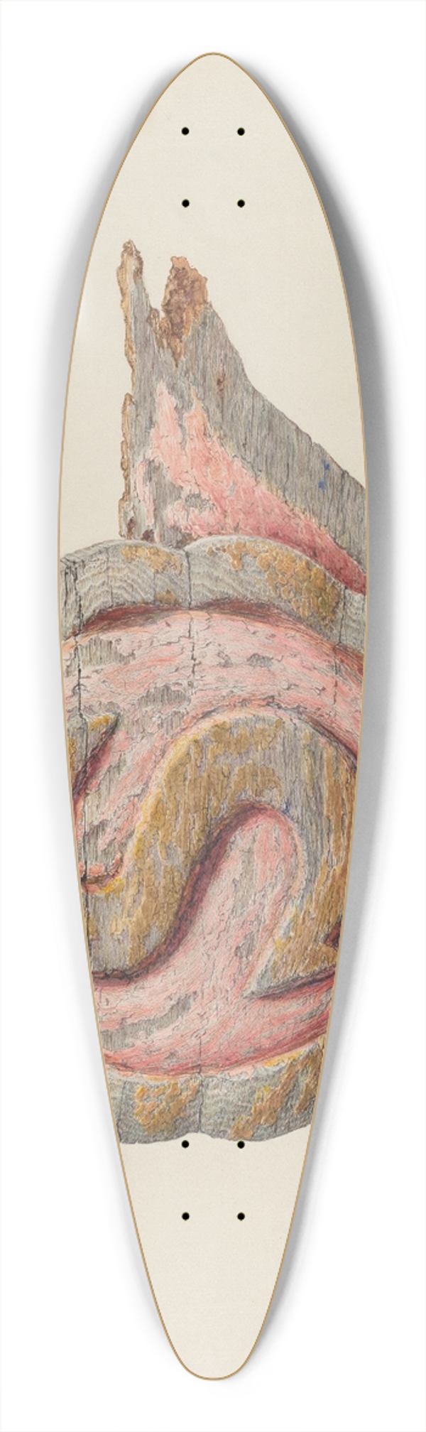 Katharine Merrill - Insignia Letter S 39.3 inch art pintail longboard deck