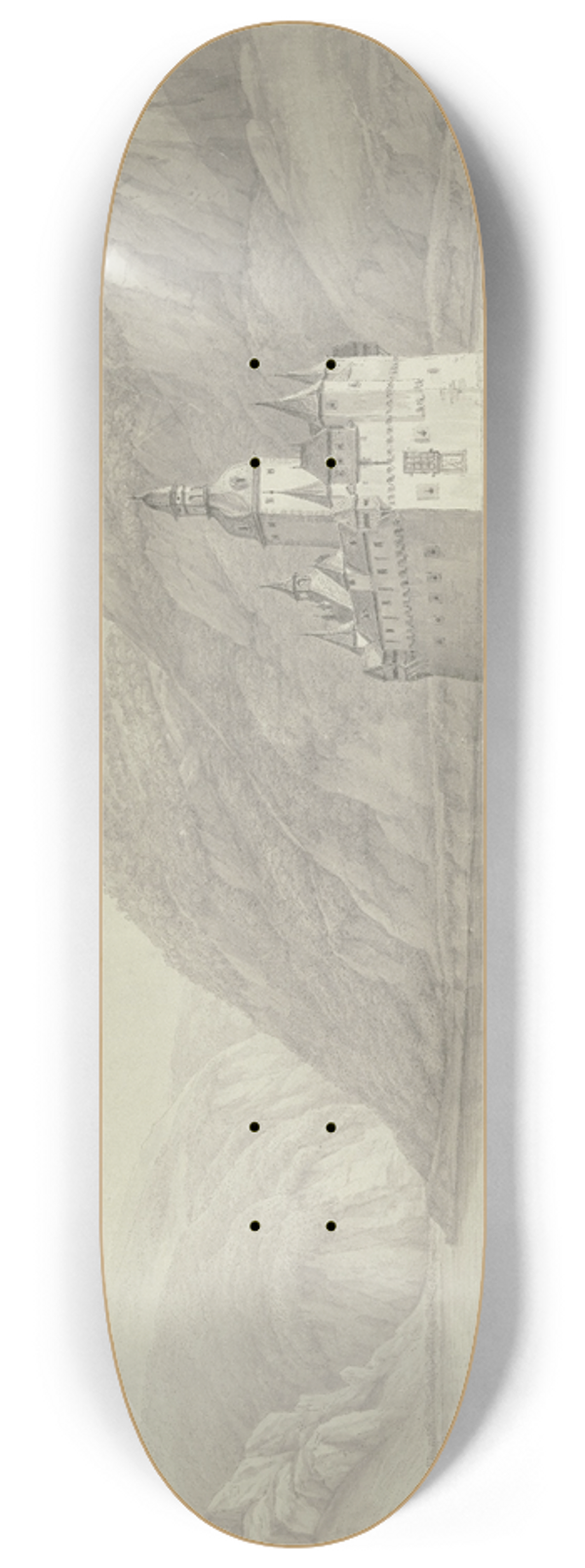 Christian Georg Schtz the Younger - Palatinate near Caub 8.25 inch art skate deck