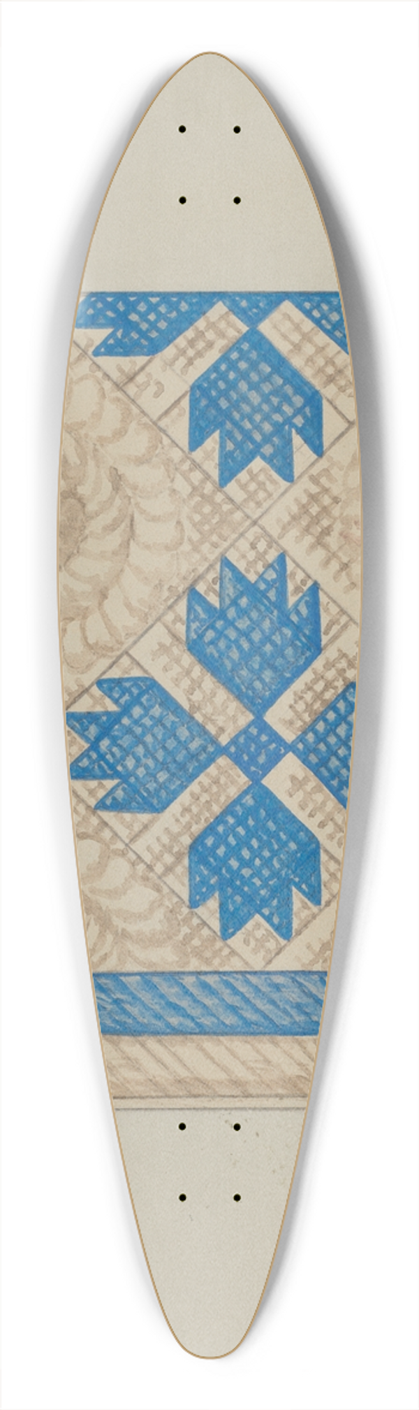 Katherine Hastings - Quilt 39.3 inch art pintail longboard deck