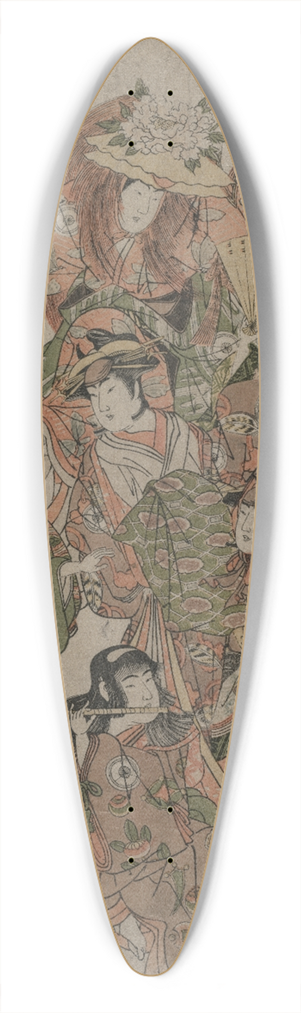 Katsukawa Shun'ei - Iwai Hanshiro IV in a Dance of Seven Changes 39.3 inch art pintail longboard deck
