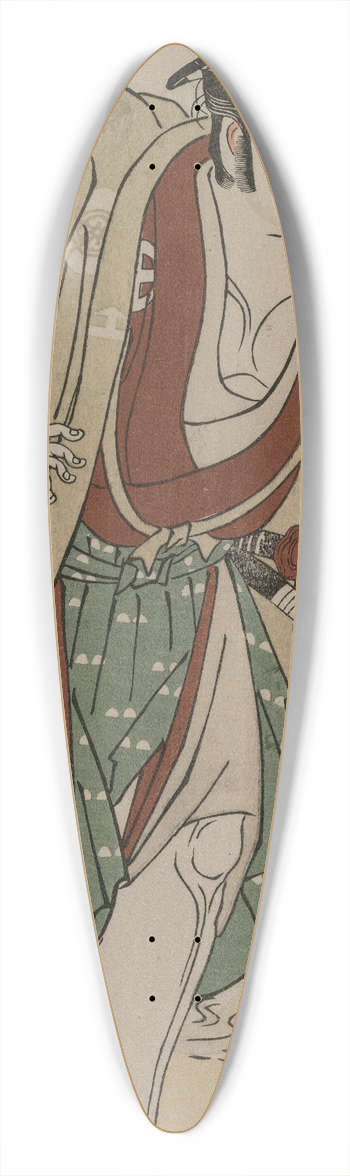 Katsukawa Shunk - Otani Hiroji III as a Samurai Standing Beside a Stream 39.3 inch art pintail longboard deck