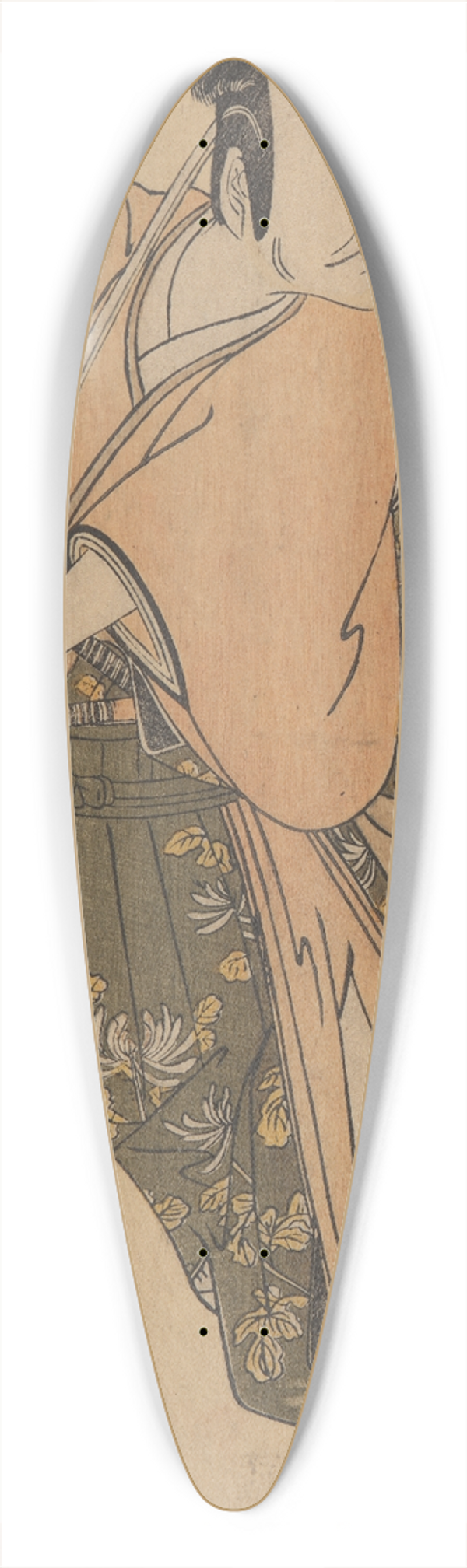 Katsukawa Shunsh - An Actor of the Ichikawa Family (Ichikawa Danjur) with Sword and Dagger 39.3 inch art pintail longboard deck