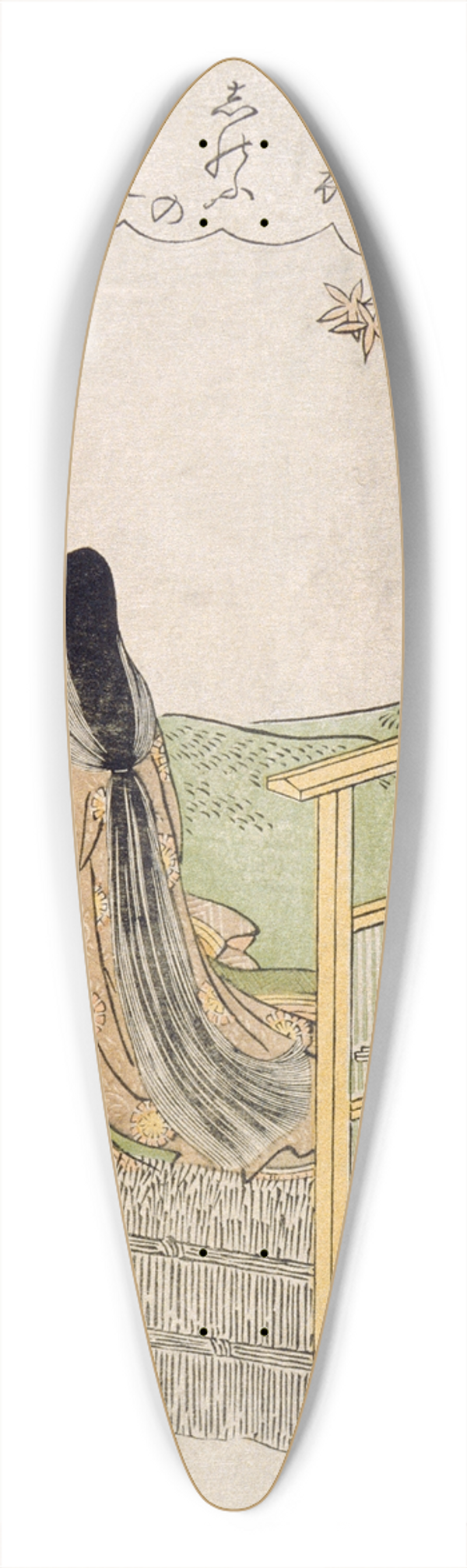 Katsukawa Shunsh - The Syllable I 39.3 inch art pintail longboard deck