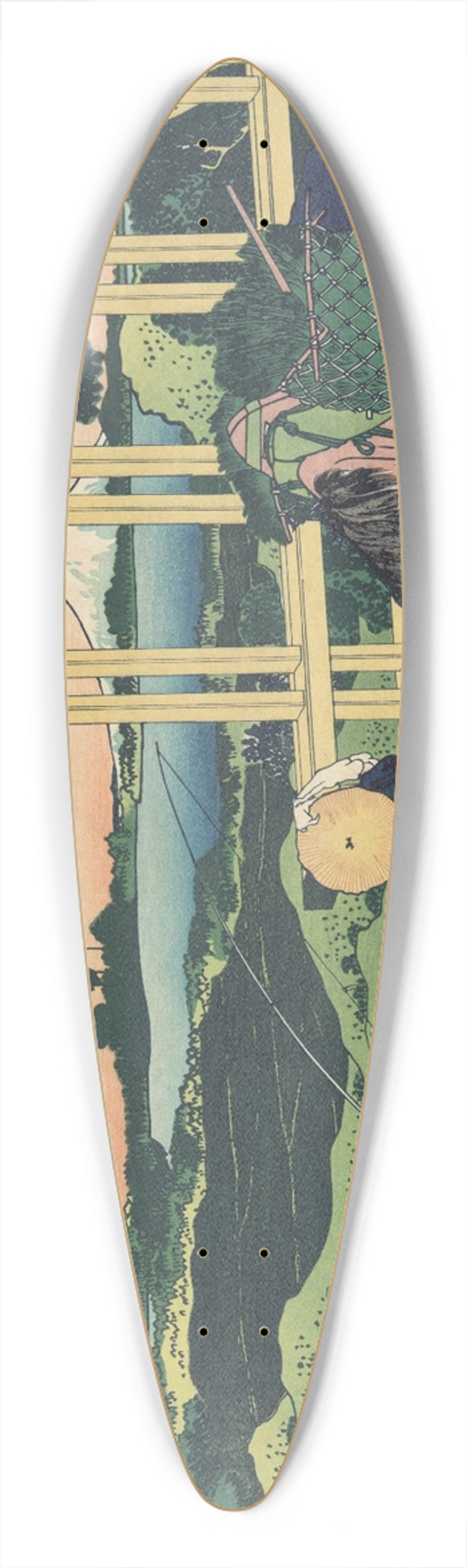 Katsushika Hokusai - Bush senju 39.3 inch art pintail longboard deck