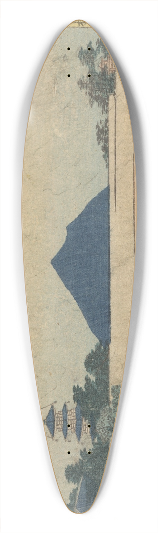Katsushika Hokusai - Chiry 39.3 inch art pintail longboard deck