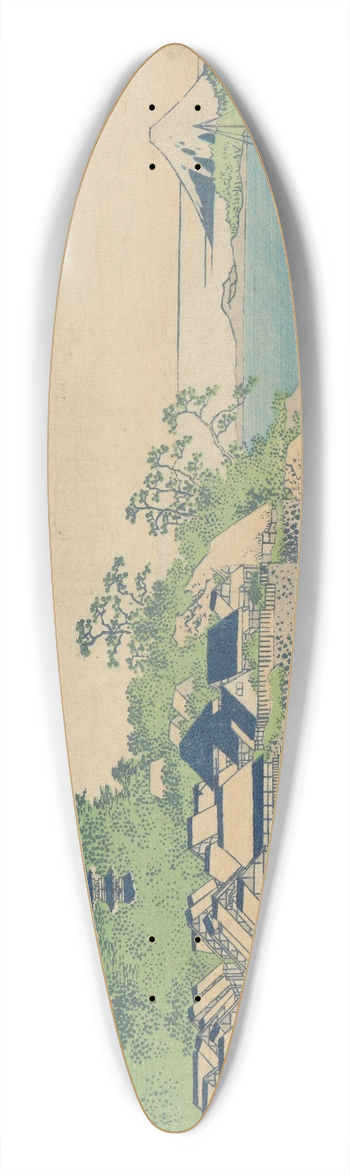 Katsushika Hokusai - Enoshima in Sagami Province (Ssh Enoshima) 39.3 inch art pintail longboard deck