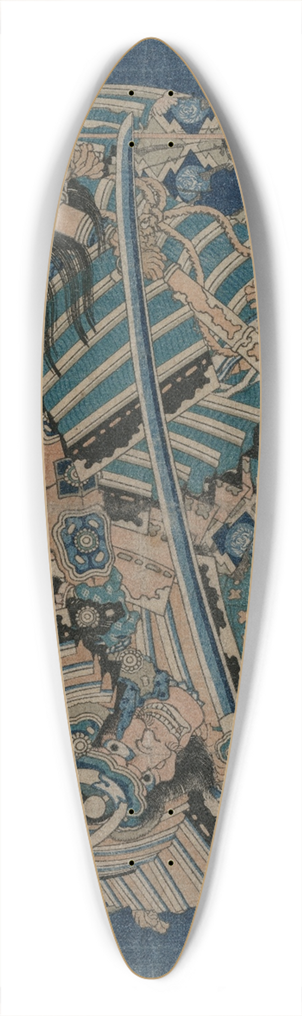 Katsushika Hokusai - Kamakura no Gengoro Seizing Torinoumi Tasaburo 39.3 inch art pintail longboard deck