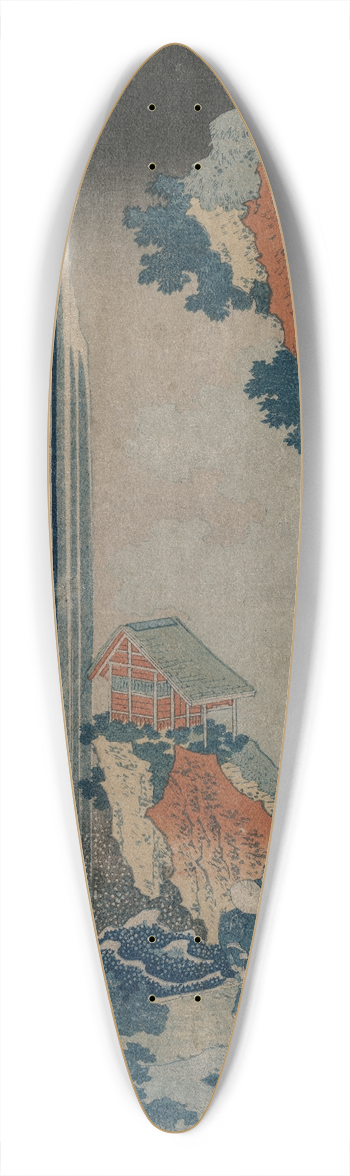 Katsushika Hokusai - Ono Waterfall on the Kiso Road (from the series a Tour of Waterfalls in the Provinces) 39.3 inch art pintail longboard deck