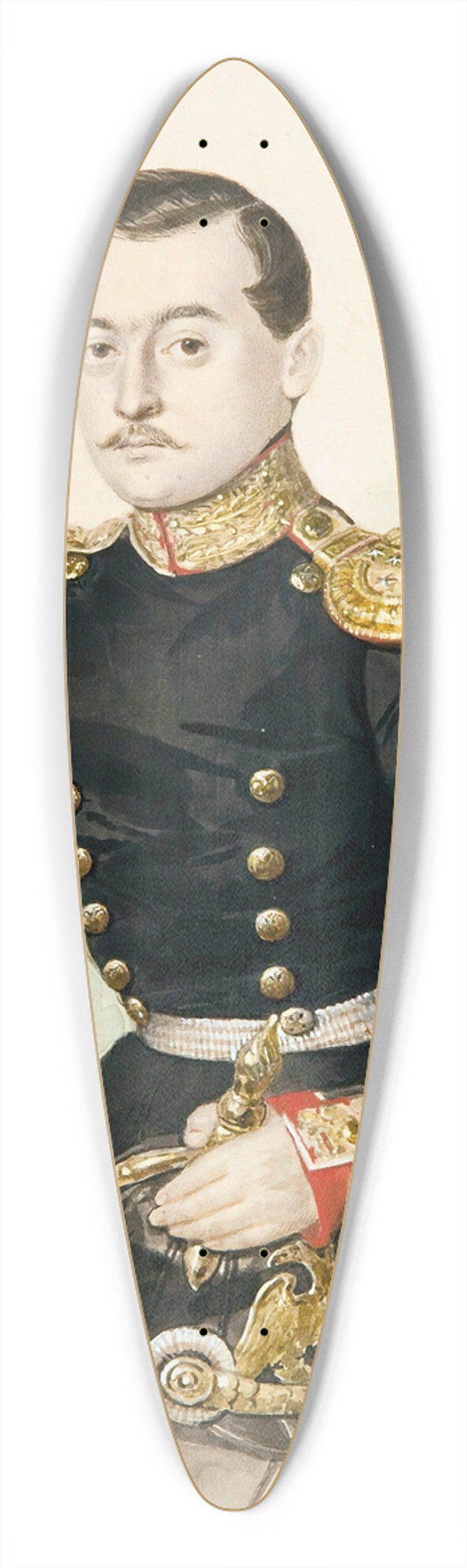 Kazimir Antonovich Yasevich - Portrait Of An Officer 39.3 inch art pintail longboard deck