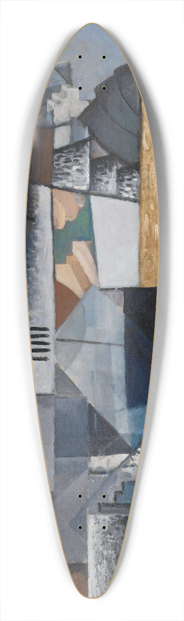 Kazimir Malevich - Bureau and Room 39.3 inch art pintail longboard deck