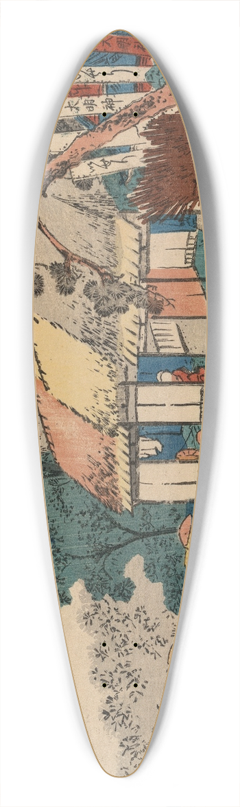 Keisai Eisen - Ageo shuku kamo no yashiro 39.3 inch art pintail longboard deck